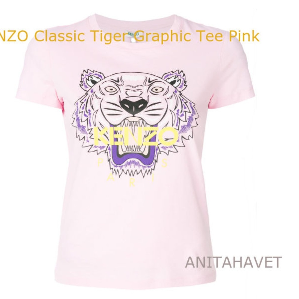 KENZO Classic Tiger Graphic Tee Pink